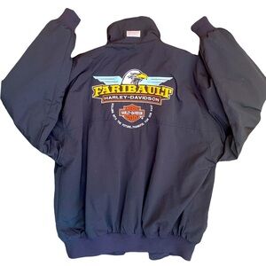 Faribault Harley Davidson Jacket Dorothy Embroidered Bomber Full Zip size Medium